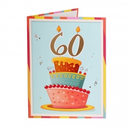Tarjeta de Felicitación Gigante 60 Cumpleaños